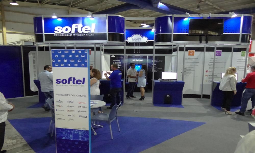 2018 Stand of Cuban company SOFTEL, specialized in health software
